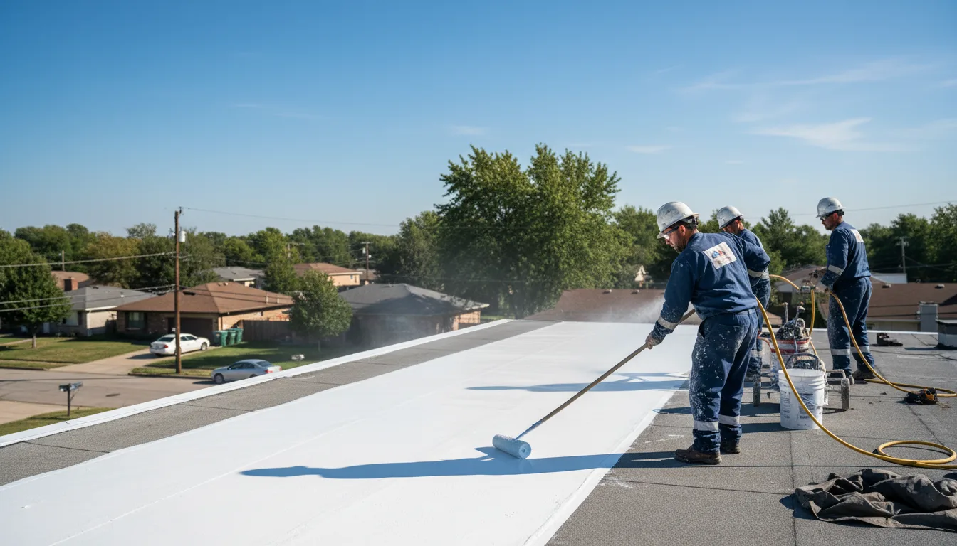 Commercial roof coating in Standard, IL near me